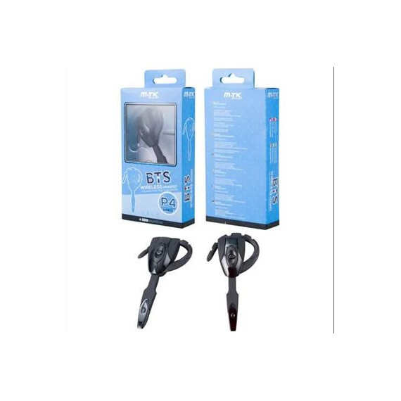 MTK Micro Auricular BLUETOOTH PS3/PS4 Movil,con Soporte Oreja OT853 Negro
