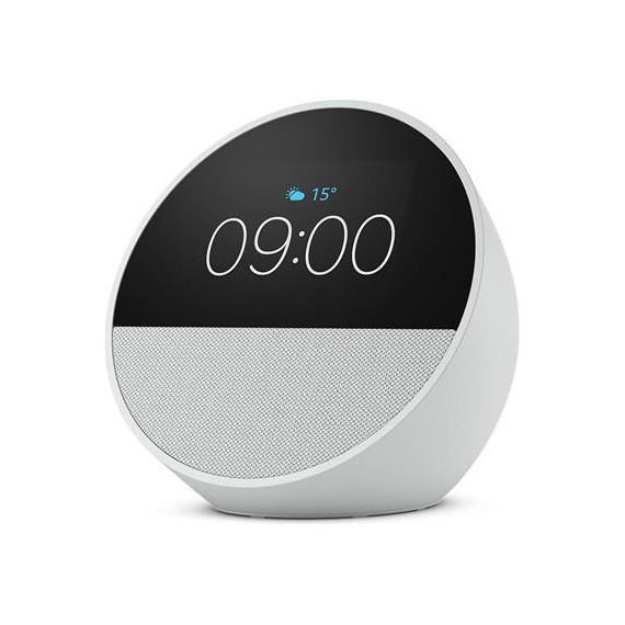 AMAZON Altavoz BLUETOOTH Echo Spot 2024 con Pantalla Blanco, Alexa Integrado,manos Libres,wifi