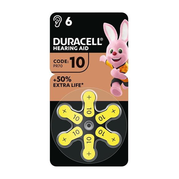 DURACELL Pack 6 Pilas Zinc PR70 para Audifono