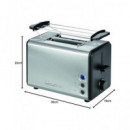 CLATRONIC Tostadora de Pan Ta 3620, Calentador de Panecillos, Funcion Descongelacion