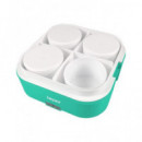 BEPER Fiambrera Electrica 2 en 1 con Recipientes Extraibles 1600ML 220V 12V BC.160A Blanco Azul