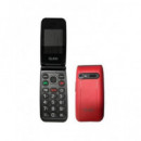 QUBO Telefono Movil Neonw Rojo Dual Sim,radio, Boton Sos,camara