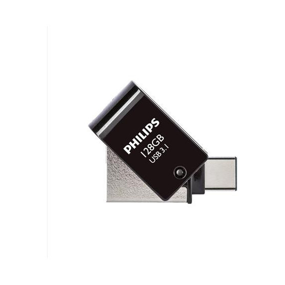 PHILIPS Pendrive 2 en 1 Tipo A/ Tipo C 128GB para Android/pc/y Mac Ordenadores