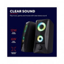 TRUST Altavoces Gaming GXT606 Javv Rgb Negros