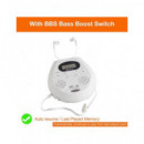 DENVER Reproductor CD Discman DMP-395W Blanco con Altavoz