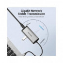 VENTION Hub 9 en 1 Tipo C/m a 2XUSB/1XTIPO C/1X RJ45/1XHDMI Lector Micro Sd y Sd/jack 4K Thahb