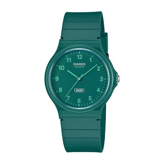CASIO MQ-24B-3BEF Reloj Analogico, Resistente Al Agua, Correa de Resina Verde