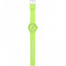 CASIO LQ-24B-3BEF Reloj Analogico, Resistente Al Agua, Correa de Resina Verde