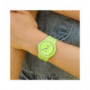 CASIO LQ-24B-3BEF Reloj Analogico, Resistente Al Agua, Correa de Resina Verde