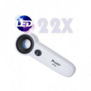 PROSKIT Lupa de Mano X22 Aumentos Luz 2 Leds Especial Joyerias