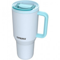KAMBUKKA Termo con Asa Tumbler 950ML con Pajita 24H en Frio Color Coco Frosty