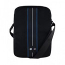 BMW Bandolera para Tableta 9/10" Negra con Raya Azul Blanca