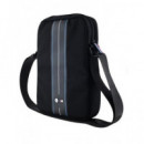BMW Bandolera para Tableta 9/10" Negra con Raya Azul Blanca