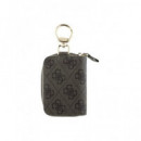 GUESS Cartera Tarjetero con Logo Marron