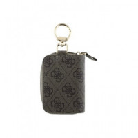 GUESS Cartera Tarjetero con Logo Marron