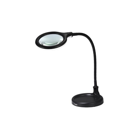 FYSIC Lupa Sobremesa con Luz Led FL-25LED 1.75X 3 Dioptrias Diametro Lente 102MM con Alimentador