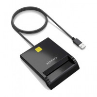 AISENS Lector de Tarjetas Inteligentes Dni USB 2.0 ASCR-SN06-BK