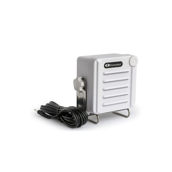 KOMUNICA Altavoz Externo PWR-SB1-M Blanco para Emisora de Bas Regulador de VOLUMEN,IP68 3-5W