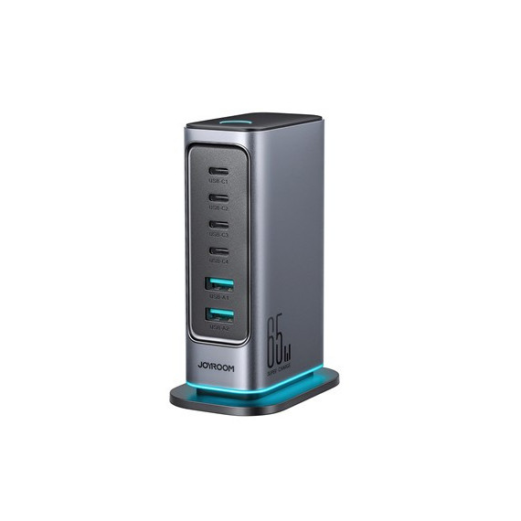 JOYROOM Hub de Carga con 2X USB 3.0 y 4X Tipo C 65W Gan JR-TCM02