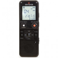 AIWA Grabadora de Voz Digital DVR-A600 Radio Fm,memoria 16GB,RANURA Micro Sd,activacion por Voz