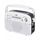 TREVI Radio Retro con Panel Solar/ Radio/usb/aux/bt Ra 7F50 Bt Blanco