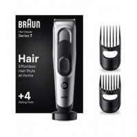 BRAUN Cortapelo 7 En 1 HC7390 Series 7 Recargable y Con Cable Lavable 4 Accesorios