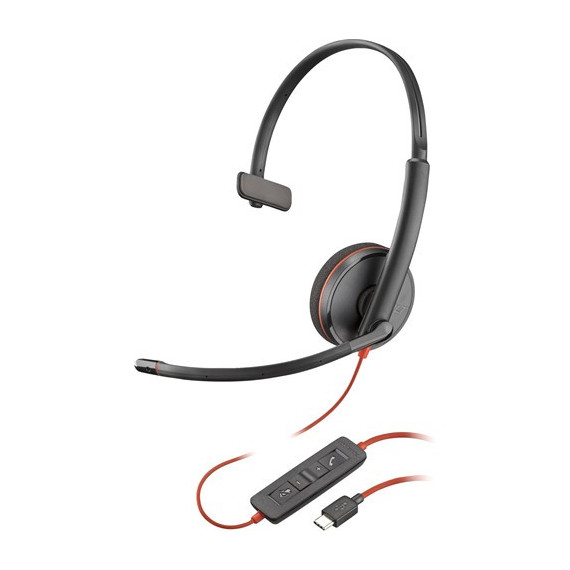 PLANTRONICS Micro Auricular Mono Para PC Diadema BW 3210 Con Cable Usb A/Usb-C BULK
