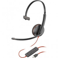 PLANTRONICS Micro Auricular Mono para Pc Diadema Bw 3210 con Cable USB A/usb-c Bulk