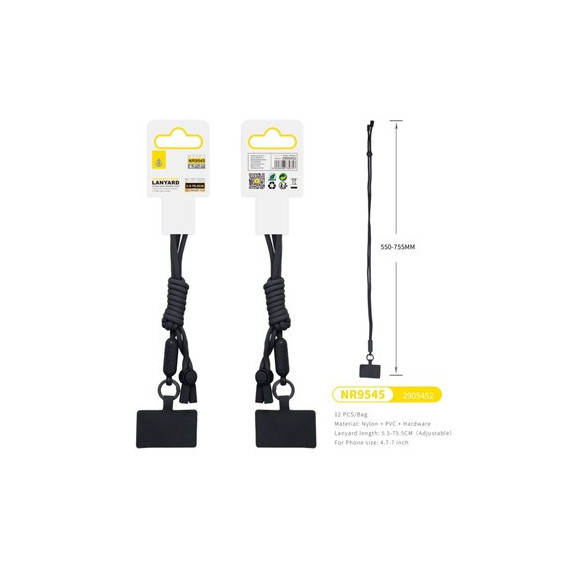 ONE PLUS Colgador Para Movil Con Cordon Nylon NR9545 4.7-7" Surtido Colores