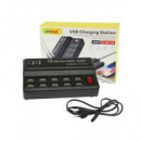 ANDOWL Regleta Cargador para 10 USB 60W 2.4A/1A Q-CD10P