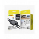 ANDOWL 1 Point 2 Splitter 1 RJ45/H a 2X RJ45/H 1000MBPS Q-RJ113 con Aimentacion Tipo C