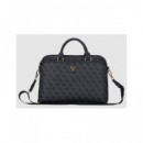 GUESS Funda Maletin para Portatil 13"-15"4G Zipper Negra con Logo