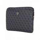 GUESS Funda Ordenador Portatil 4G Zipper 13"-14" Negra