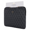 GUESS Funda Ordenador Portatil 4G Zipper 13"-14" Negra