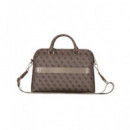 GUESS Funda Maletin para Portatil 13"-15"4G Zipper Marron con Logo