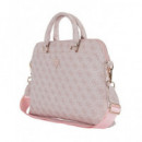 GUESS Funda Maletin para Portatil 13"-15"4G Zipper Rosa con Logo