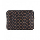 GUESS Funda Ordenador Portatil 13"-14" Peony Pocket Negra con Logo