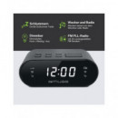 MUSE Radio Reloj Digital Pll M10CR Negro con Alarma Dual