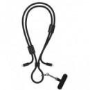 DEVIA 2 en 1 Cable Datos Tipo C M/m 3A 60W + Colgador Movil Ajustable 1.6MTRS Nylon Negro