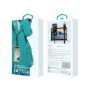 DEVIA 2 en 1 Cable Datos Tipo C M/m 3A 60W + Colgador Movil Ajustable 1.6MTRS Nylon Rosa