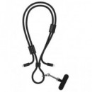 DEVIA 2 en 1 Cable Datos Lightning  a Tipo C 3A 27W + Colgador Movil Ajustable 1.6MTRS Nylon Negro