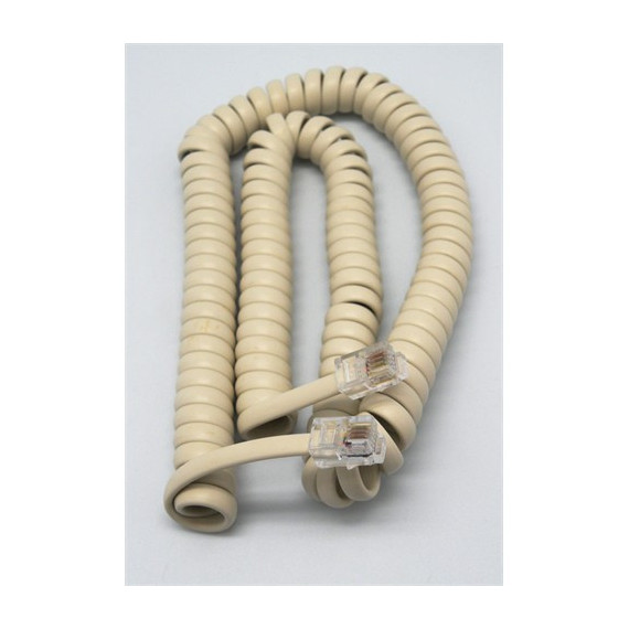 EUROCONNEX Cable Rizado Telefonico 3.5M Color Marfil 1530