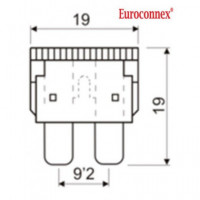 EUROCONNEX Fusible Coche 10A Zinc 2747-10