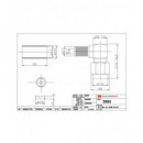 EUROCONNEX Conector Sma/m para Crimpar Cable RG-174U Acodado Dorado 3660
