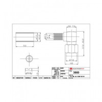 EUROCONNEX Conector Sma/m para Crimpar Cable RG-174U Acodado Dorado 3660