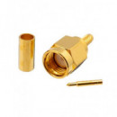 EUROCONNEX Conector Sma/m para Crimpar Cable RG-174U Dorado 3884