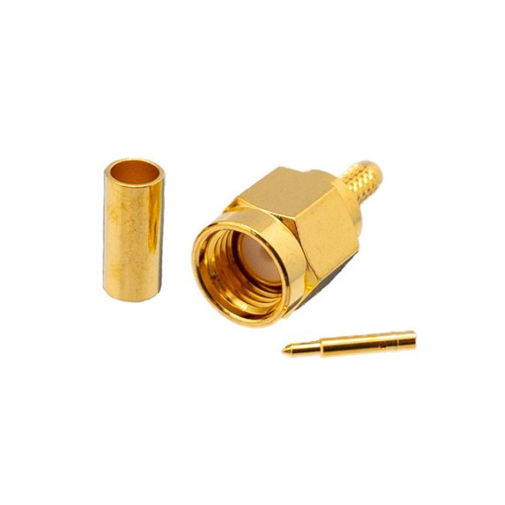 EUROCONNEX Conector Sma/m para Crimpar Cable RG-174U Dorado 3884