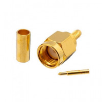 EUROCONNEX Conector Sma/m para Crimpar Cable RG-174U Dorado 3884