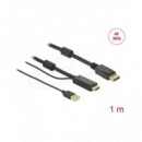 DELOCK Cable Hdmi/m a Displayport/m 4K 30 Hz con Alimentacion USB 1MTR 85963