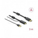 DELOCK Cable Hdmi/m a Displayport/m 4K 30 Hz con Alimentacion USB 3MTRS 85965